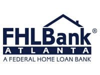 Logo of NHLBank Atlanta with a house roof design.